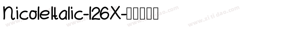 NicoleItalic-l26X字体转换