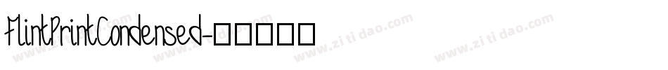 FlintPrintCondensed字体转换