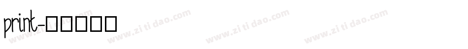 print字体转换