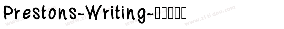 Prestons-Writing字体转换