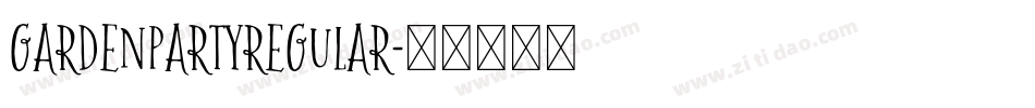 GardenPartyRegular字体转换
