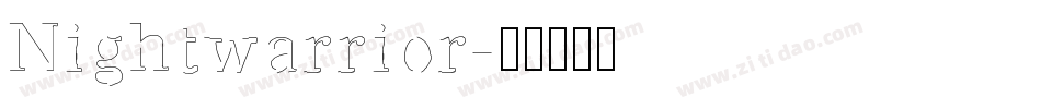 Nightwarrior字体转换