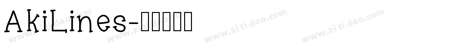 AkiLines字体转换