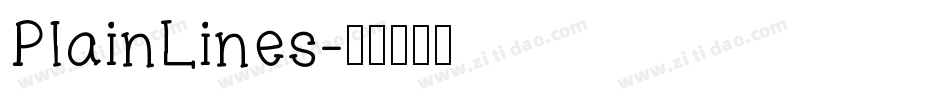 PlainLines字体转换