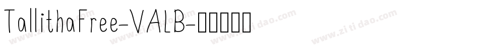 TallithaFree-VALB字体转换