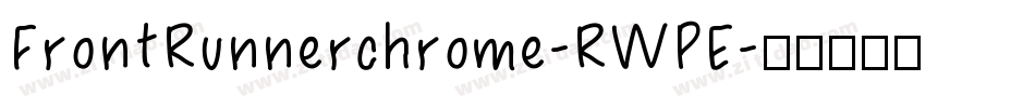 FrontRunnerchrome-RWPE字体转换