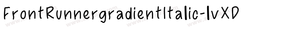 FrontRunnergradientItalic-lvXD字体转换
