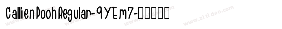 CallienPoohRegular-9YEm7字体转换