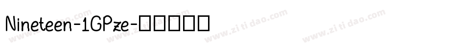 Nineteen-1GPze字体转换