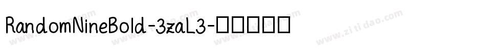 RandomNineBold-3zaL3字体转换