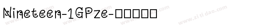 Nineteen-1GPze字体转换