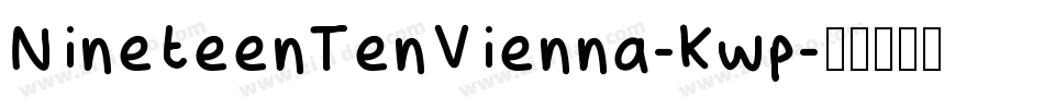 NineteenTenVienna-Kwp字体转换