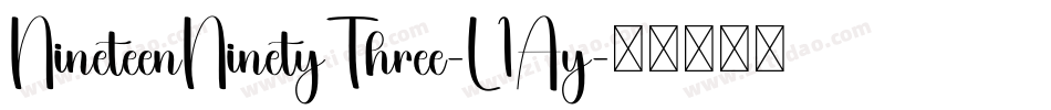NineteenNinetyThree-L1Ay字体转换