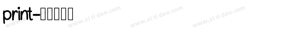 print字体转换