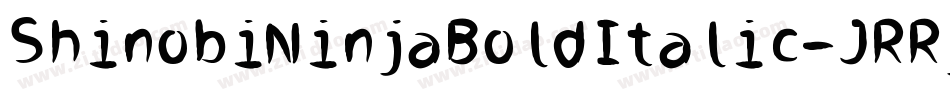 ShinobiNinjaBoldItalic-JRRjm字体转换