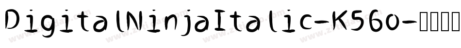 DigitalNinjaItalic-K56o字体转换