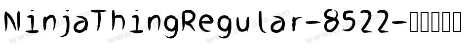NinjaThingRegular-8522字体转换