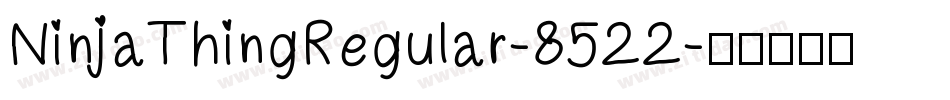 NinjaThingRegular-8522字体转换