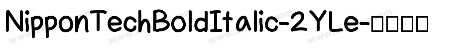 NipponTechBoldItalic-2YLe字体转换