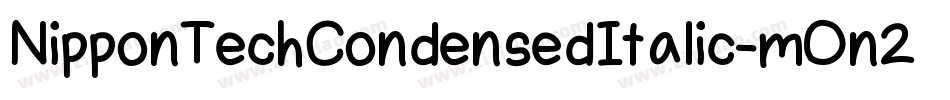 NipponTechCondensedItalic-mOn2字体转换