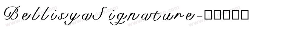 BellisyaSignature字体转换