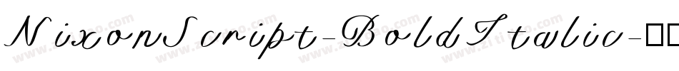NixonScript-BoldItalic字体转换