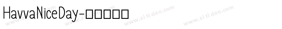 HavvaNiceDay字体转换