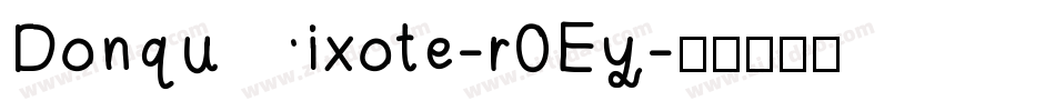 Donquixote-r0Ey字体转换