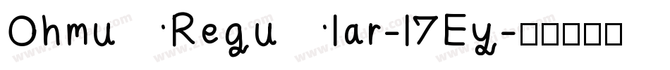 OhmuRegular-l7Ey字体转换