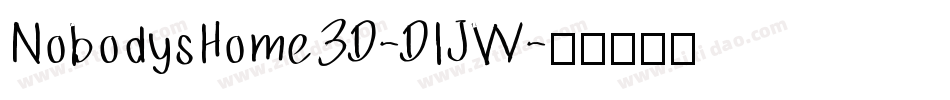 NobodysHome3D-DlJW字体转换