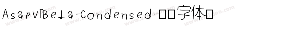 AsapVFBeta-Condensed字体转换