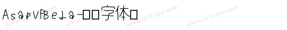 AsapVFBeta字体转换