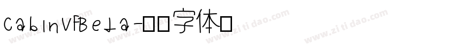 CabinVFBeta字体转换
