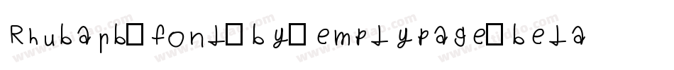 Rhubarb_font_by_emptypage_beta字体转换