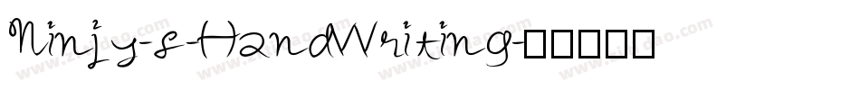 Ninjy-s-HandWriting字体转换
