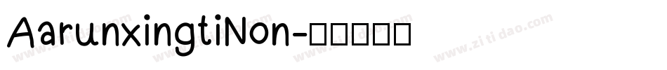 AarunxingtiNon字体转换