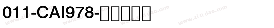 011-CAI978字体转换