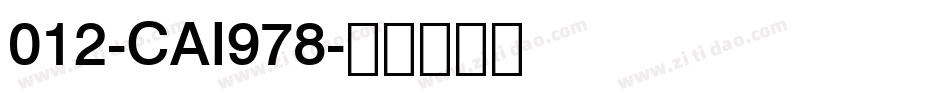 012-CAI978字体转换
