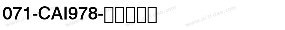 071-CAI978字体转换