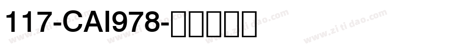 117-CAI978字体转换
