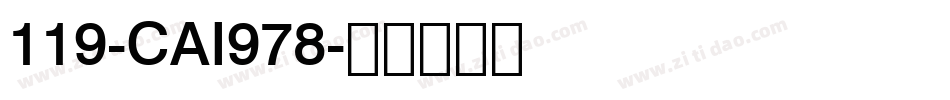 119-CAI978字体转换