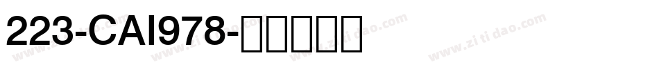 223-CAI978字体转换
