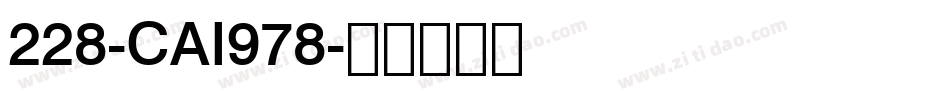 228-CAI978字体转换