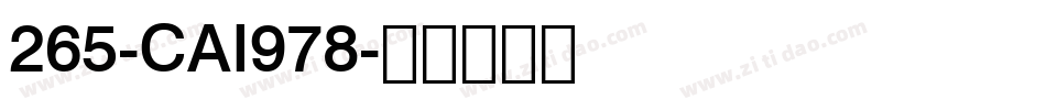 265-CAI978字体转换