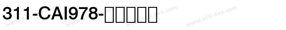 311-CAI978字体转换