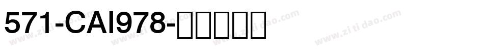 571-CAI978字体转换