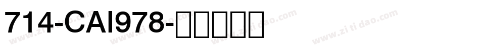 714-CAI978字体转换