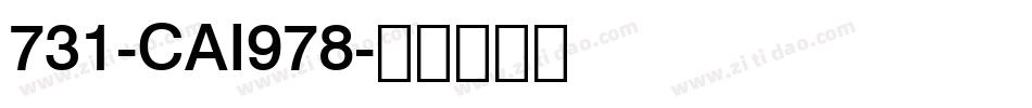731-CAI978字体转换