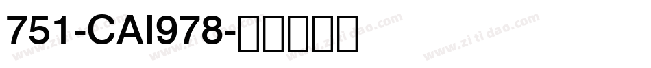751-CAI978字体转换