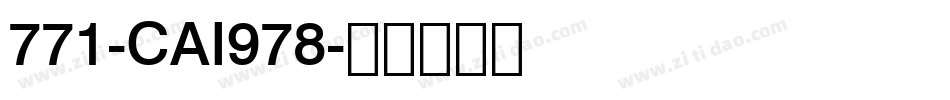 771-CAI978字体转换